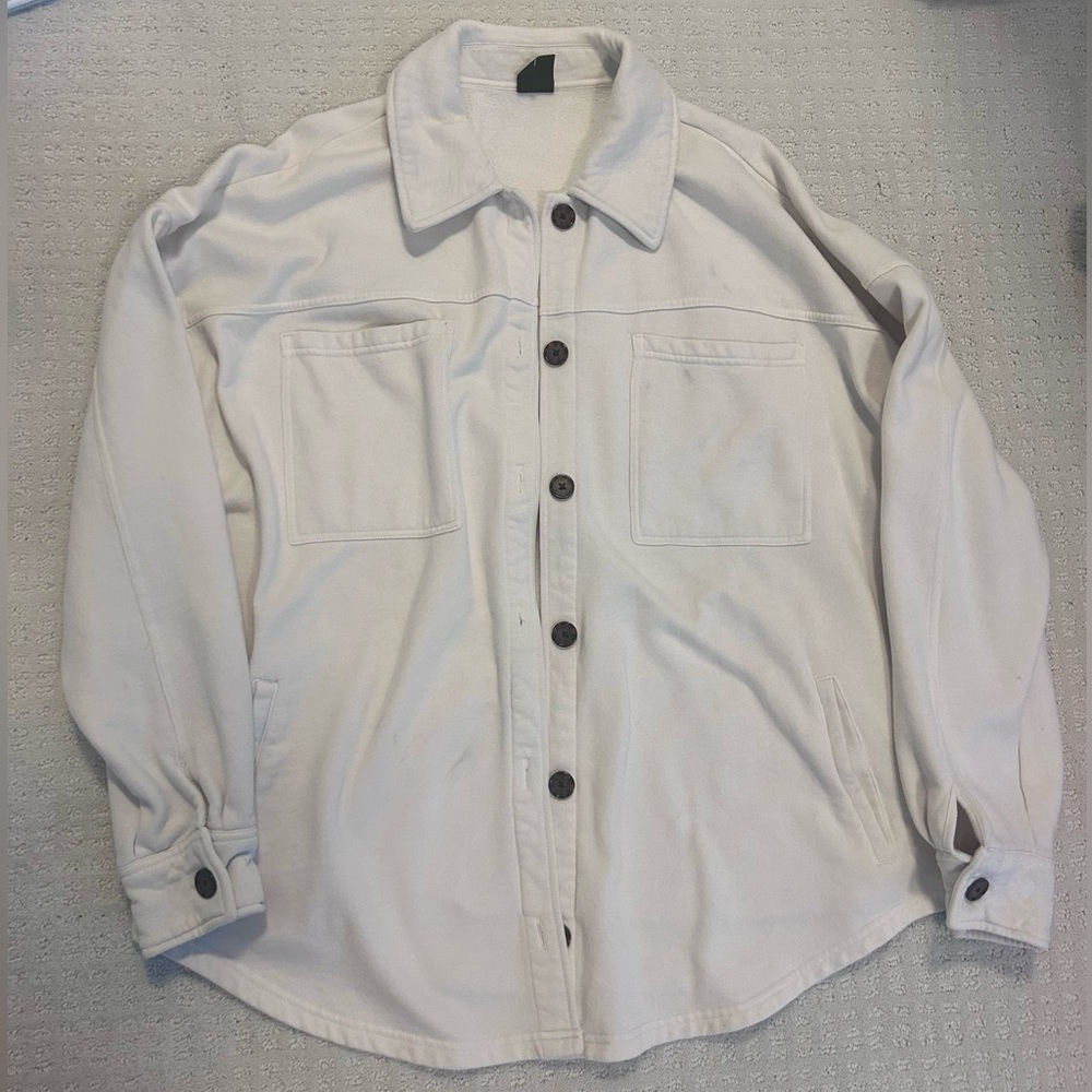 PACSUN cream button down sweater, medium